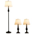 3 Pieces Brushed Nickel Lamp Set - Gallery View 17 of 22