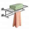 24 Inch Wall Mounted Stainless Steel Towel Storage Rack with 2 Storage Tier - Gallery View 8 of 9