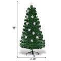 4 Feet LED Optic Artificial Christmas Tree with Snowflakes - Gallery View 4 of 37