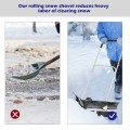 Dual Rolling Snow Pusher with Adjustable Handle
