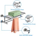 24 Inch Wall Mounted Stainless Steel Towel Storage Rack with 2 Storage Tier - Gallery View 2 of 9