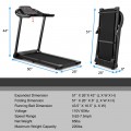 2.25HP Electric Folding Treadmill with HD LED Display and APP Control Speaker - Gallery View 4 of 12