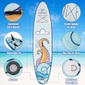 Inflatable Stand Up Paddle Board Surfboard with Aluminum Paddle Pump - Gallery View 5 of 24