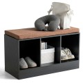 Shoe Bench with Padded Cushion and 3-Cube Storage Box - Gallery View 8 of 12