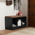 Shoe Bench with Padded Cushion and 3-Cube Storage Box - Gallery View 6 of 12