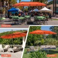 15 Feet Double-Sided Patio Umbrella with 12-Rib Structure - Gallery View 57 of 66