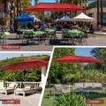 15 Feet Double-Sided Patio Umbrella with 12-Rib Structure - Gallery View 2 of 66