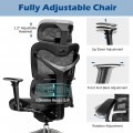 Ergonomic Mesh Adjustable High Back Office Chair with Lumbar Support - Gallery View 8 of 12
