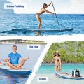Inflatable Stand Up Paddle Board Surfboard with Aluminum Paddle Pump - Gallery View 22 of 24