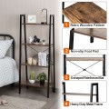 4-Tier Industrial Ladder Shelf with Metal Frame - Gallery View 2 of 11