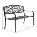 Garden Bench with Elegant Bronze Finish and Durable Metal Frame - Gallery View 16 of 21
