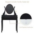 10 Dimmable Lights Vanity Table Set with Lighted Mirror and Cushioned Stool - Gallery View 33 of 34