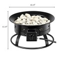 58,000BTU Firebowl Outdoor Portable Propane Gas Fire Pit with Cover and Carry Kit - Gallery View 7 of 13