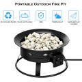 58,000BTU Firebowl Outdoor Portable Propane Gas Fire Pit with Cover and Carry Kit - Gallery View 10 of 13