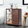 Industrial Bathroom Storage Free Standing Cabinet with 3 Shelves - Gallery View 1 of 12