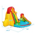 Kid's Inflatable Water Slide Bounce House with Climbing Wall and Pool Without Blower - Gallery View 4 of 13