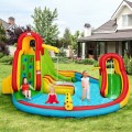 Kid's Inflatable Water Slide Bounce House with Climbing Wall and Pool Without Blower - Gallery View 6 of 13