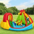 Kid's Inflatable Water Slide Bounce House with Climbing Wall and Pool Without Blower - Gallery View 1 of 13