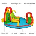 Kid's Inflatable Water Slide Bounce House with Climbing Wall and Pool Without Blower - Gallery View 5 of 13