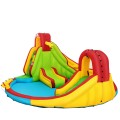 Kid's Inflatable Water Slide Bounce House with Climbing Wall and Pool Without Blower - Gallery View 7 of 13