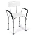 6 Adjustable Height Safety Bathtub Shower Chair with 330lbs Large Weight Capacity - Gallery View 3 of 12
