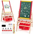 Flip-Over Double-Sided Kids Art Easel - Gallery View 3 of 11