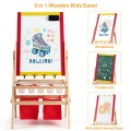Flip-Over Double-Sided Kids Art Easel - Gallery View 9 of 11