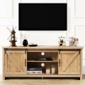 TV Stand Media Center Console Cabinet with Sliding Barn Door for TVs Up to 65 Inch - Gallery View 6 of 47