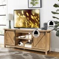 TV Stand Media Center Console Cabinet with Sliding Barn Door for TVs Up to 65 Inch - Gallery View 2 of 47