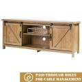 TV Stand Media Center Console Cabinet with Sliding Barn Door for TVs Up to 65 Inch - Gallery View 10 of 47