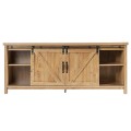 TV Stand Media Center Console Cabinet with Sliding Barn Door for TVs Up to 65 Inch - Gallery View 9 of 47