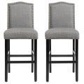 Set of 2 Counter Height Dining Side Barstools with Thick Cushion - Gallery View 5 of 7
