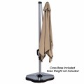 10 Feet 360° Tilt Aluminum Square Patio Umbrella without Weight Base - Gallery View 43 of 80