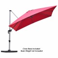 10 Feet 360° Tilt Aluminum Square Patio Umbrella without Weight Base - Gallery View 18 of 80