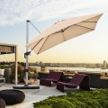 10 Feet 360° Tilt Aluminum Square Patio Umbrella without Weight Base - Gallery View 1 of 80