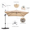 10 Feet 360° Tilt Aluminum Square Patio Umbrella without Weight Base - Gallery View 10 of 80