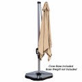 10 Feet 360° Tilt Aluminum Square Patio Umbrella without Weight Base - Gallery View 7 of 80