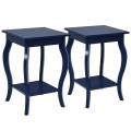 Set of 2 Accent Side Tables with Shelf - Gallery View 14 of 22