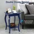Set of 2 Accent Side Tables with Shelf
