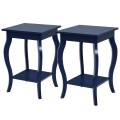 Set of 2 Accent Side Tables with Shelf - Gallery View 17 of 22