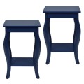 Set of 2 Accent Side Tables with Shelf - Gallery View 15 of 22