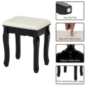 5 Drawers Vanity Table Stool Set with 12-LED Bulbs - Gallery View 24 of 24