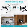 Folding Under Desk Indoor Pedal Exercise Bike for Arms Legs - Gallery View 8 of 11