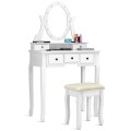 5 Drawers Vanity Table Stool Set with 12-LED Bulbs - Gallery View 8 of 24