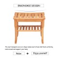 Bathroom Bamboo Shower Chair Bench with Storage Shelf - Gallery View 6 of 11