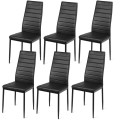 Set of 6 High Back Dining Chairs - Gallery View 3 of 9