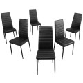 Set of 6 High Back Dining Chairs - Gallery View 7 of 9