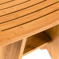 18 Inch Bamboo Shower Stool Bench with Shelf - Gallery View 10 of 11