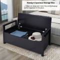 34.5 x 15.5 x 19.5 Inch Shoe Storage Bench with Cushion Seat - Gallery View 10 of 23