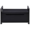 34.5 x 15.5 x 19.5 Inch Shoe Storage Bench with Cushion Seat - Gallery View 3 of 23